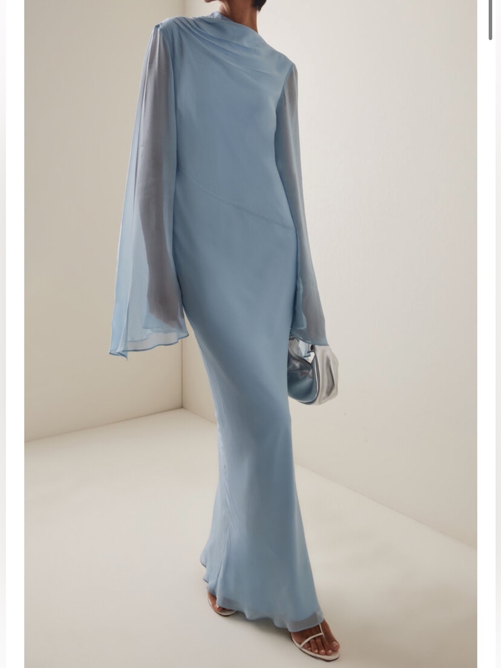 De La Vali Olas Satin Maxi Dress NEW
